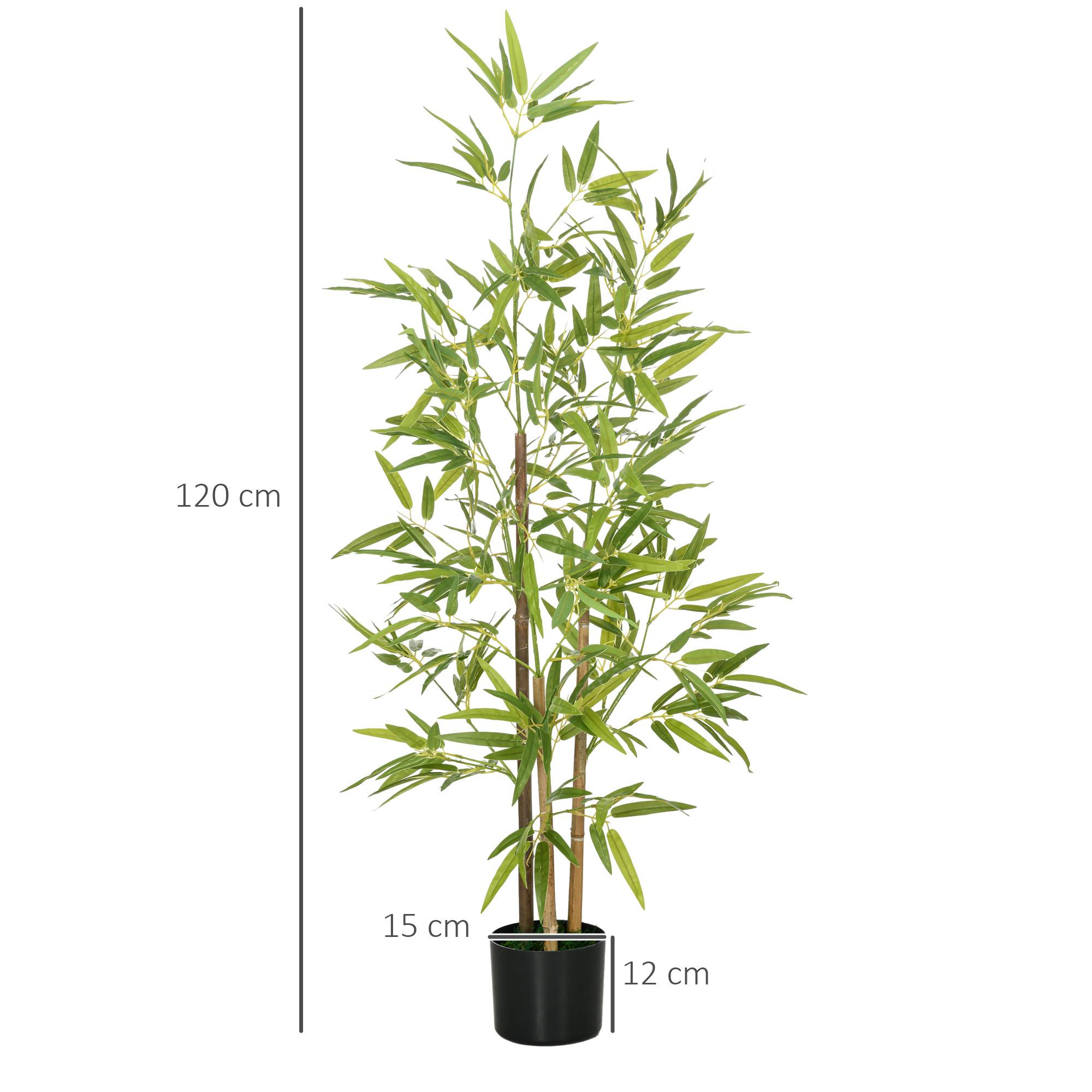 Bambou artificiel plastique PE vert 15 x 15 x 120 cm - PANGIVO - Image 5