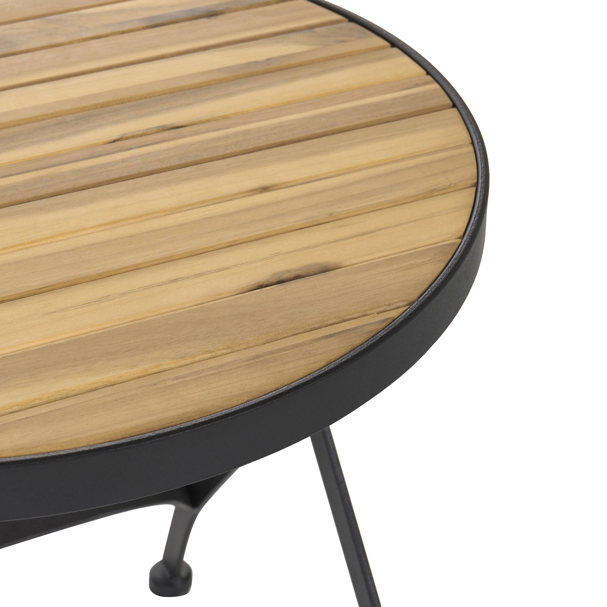 Table d'appoint Acacia Marron clair LASCARI - Beliani - Image 4