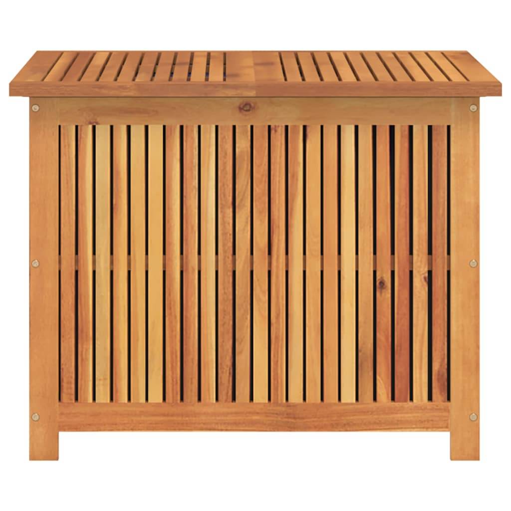 Coffre de jardin bois d'acacia naturel 75 x 75 x 58 cm - PANGIVO - Image 7