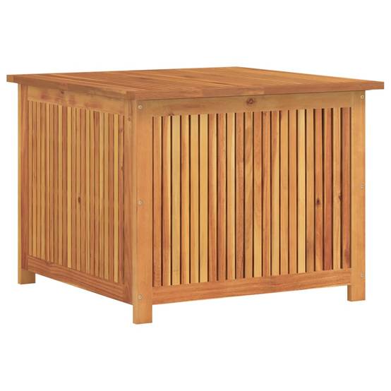 Coffre de jardin bois d'acacia naturel 75 x 75 x 58 cm - PANGIVO - Image 2