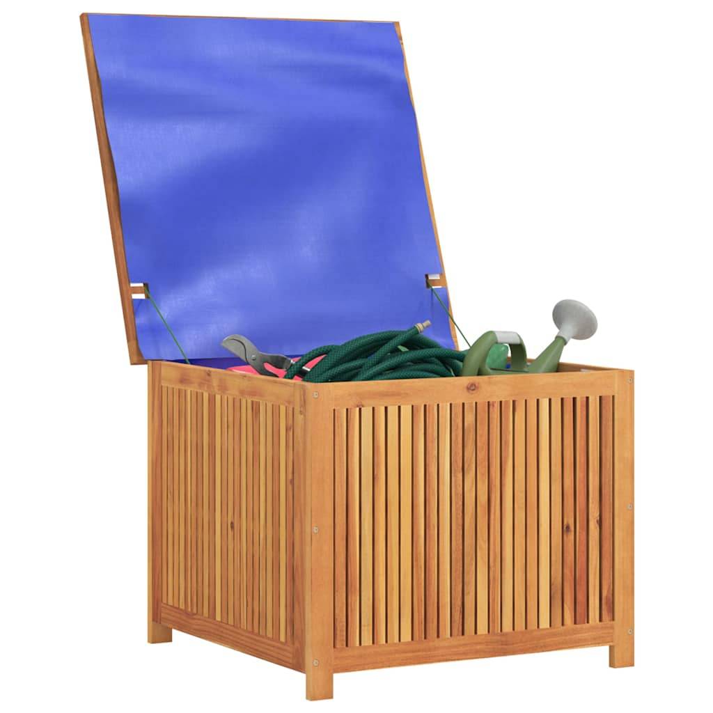 Coffre de jardin bois d'acacia naturel 75 x 75 x 58 cm - PANGIVO - Image 6