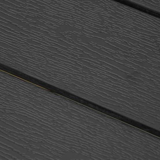 Table de jardin en plastique aspect bois résistante aux intempéries, surface antidérapante multifonction balcon terrasse camping, noire 190x84,5x72 cm - Image 8