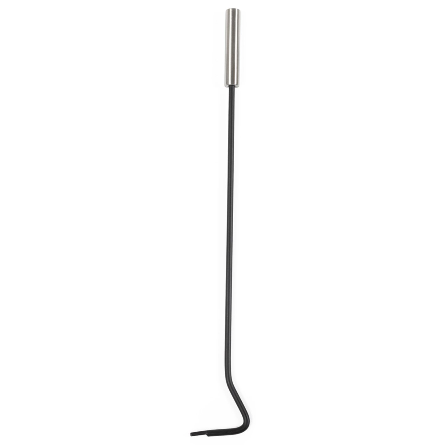 Serviteur de cheminée 5 pièces avec poignées en bois - Accessoires de cheminée de 49 cm - Avec pelle à cendres, balai, tisonnier et support - Poignées noires en fer forgé