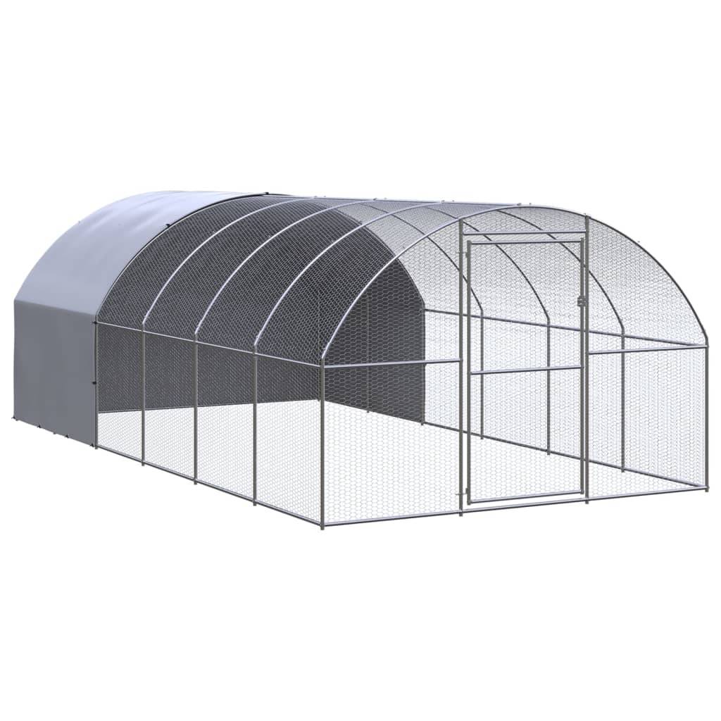 Vidaxl - Poulailler d'extérieur 3x6x2 m Acier galvanisé vidaXL 3095474 - Image 1