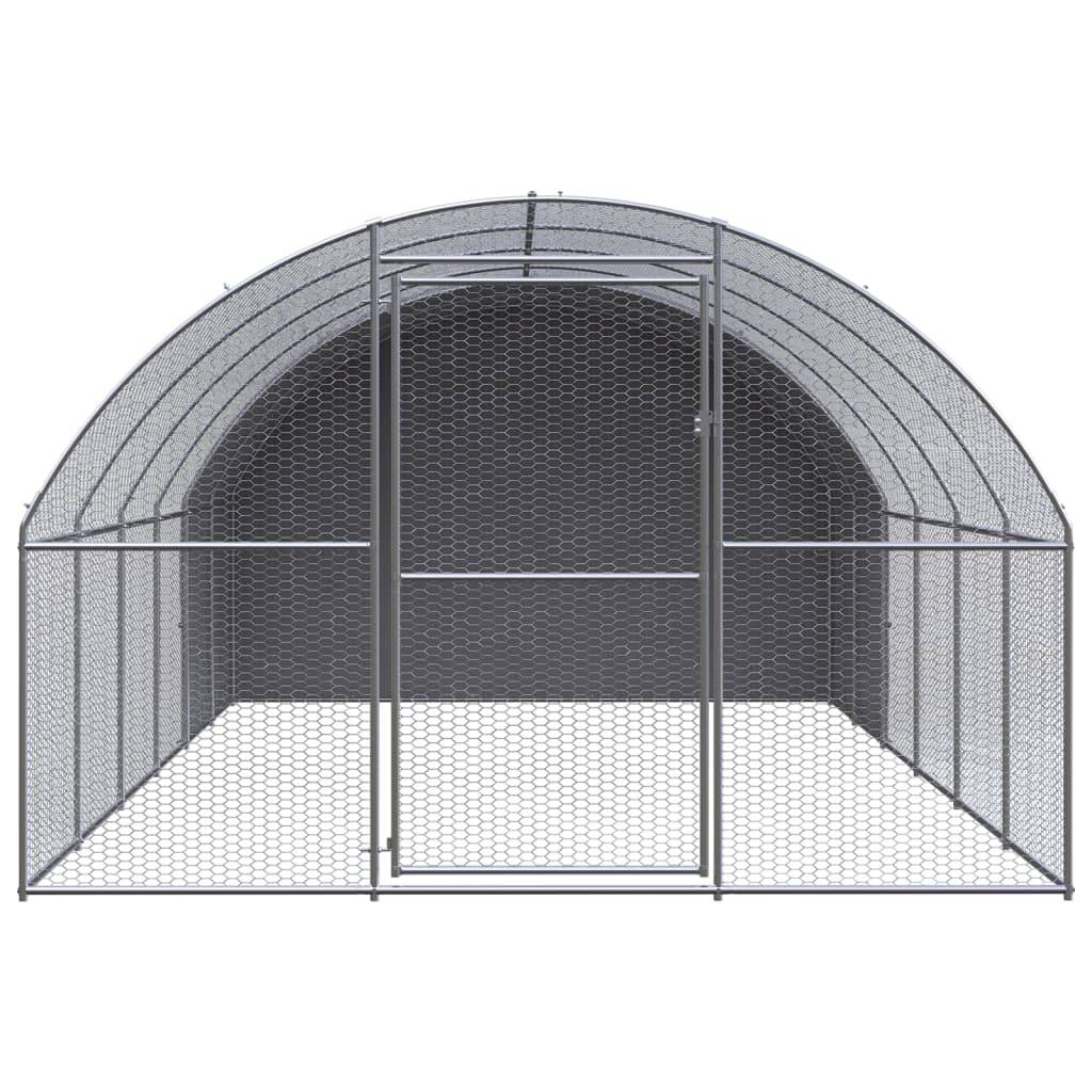 Vidaxl - Poulailler d'extérieur 3x6x2 m Acier galvanisé vidaXL 3095474 - Image 9