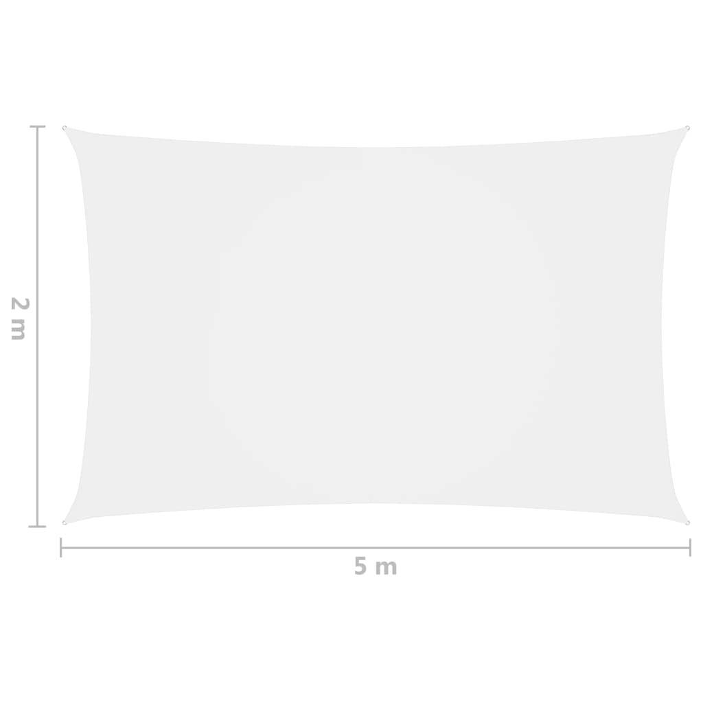 Helloshop26 - Voile toile d'ombrage parasol tissu oxford rectangulaire 2 x 5 m blanc - Imagen 6