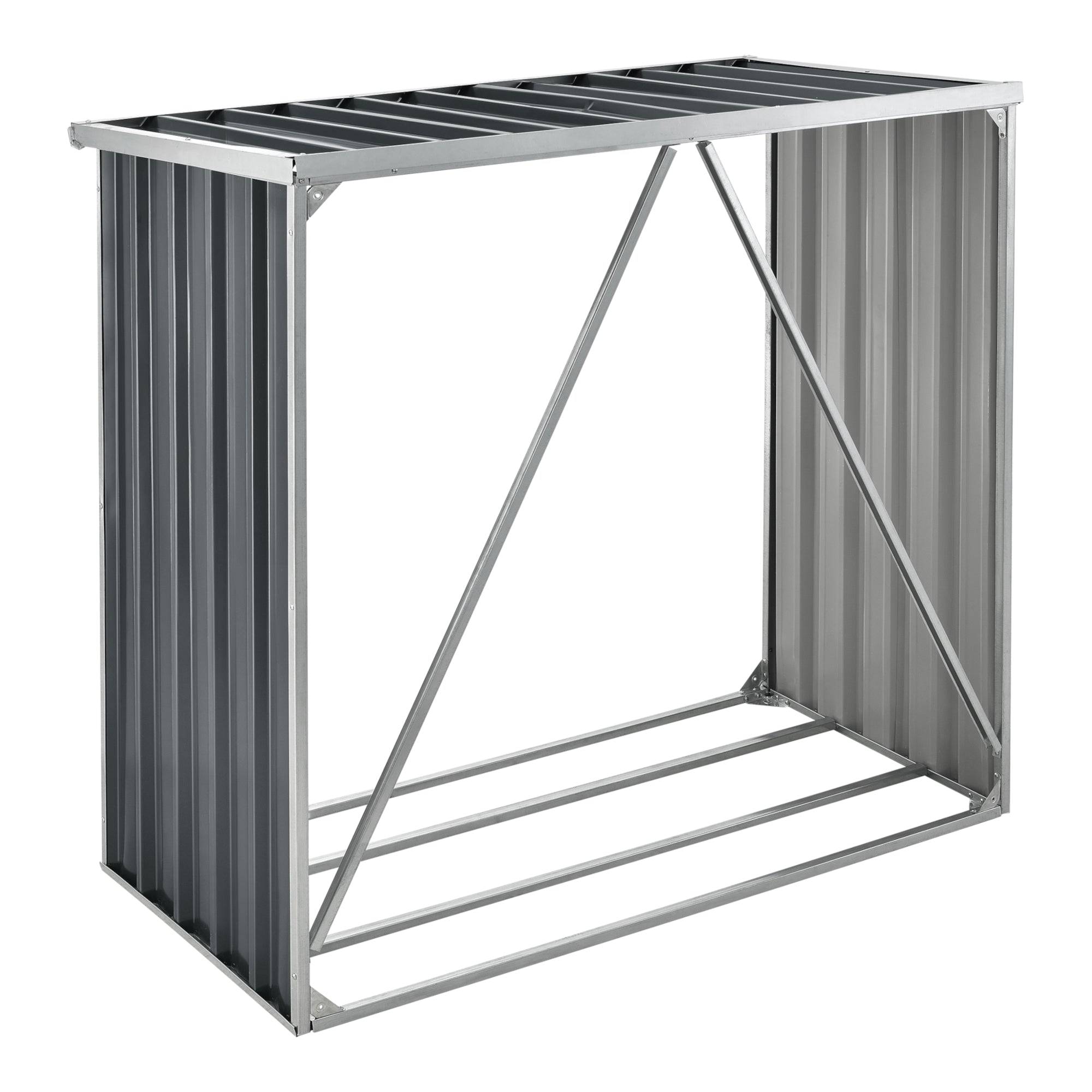 Helloshop26 - Abri-bûches couvert 156 x 80 x 15 cm anthracite - Imagen 5