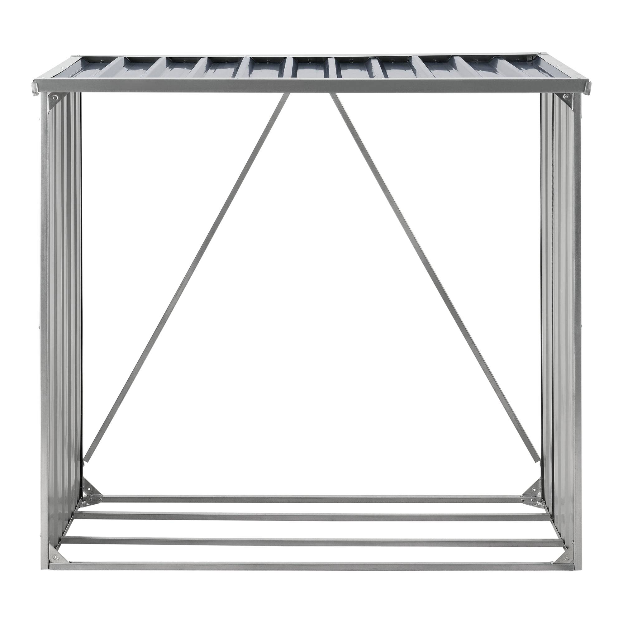 Helloshop26 - Abri-bûches couvert 156 x 80 x 15 cm anthracite - Imagen 4