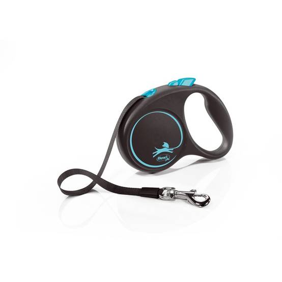 Flexi - Laisse Black Design S Tape 5m black/ blue FU12T5-251-S-CHBL Flexi - Image 1