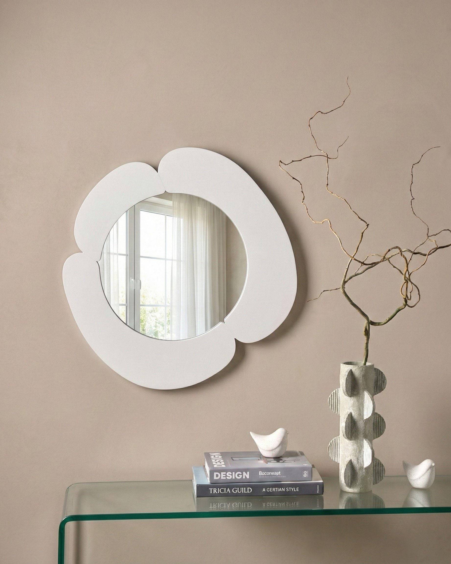 Beliani - Miroir MDF Blanc ATIK - 50x2x50- Beliani - Image 1