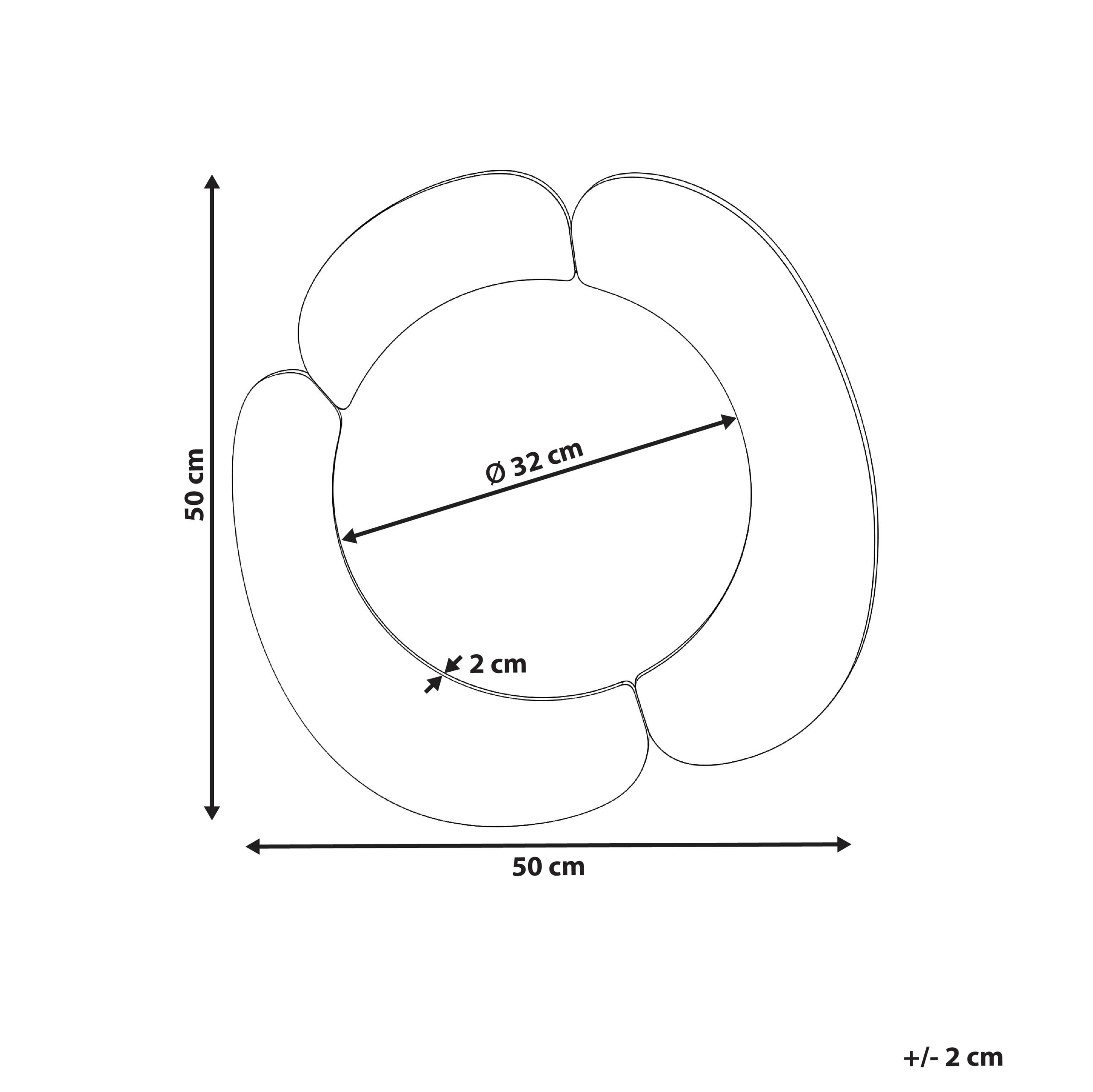 Beliani - Miroir MDF Blanc ATIK - 50x2x50- Beliani - Image 3