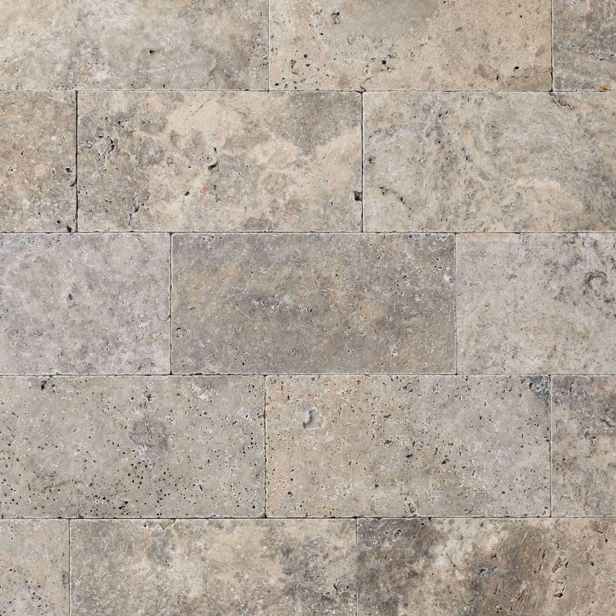 Pavé Travertin Gris Silver 30,5x15,25x3 cm (vendu au m² - 22 pavés/m²) - RO'MA NATURE - Image 2