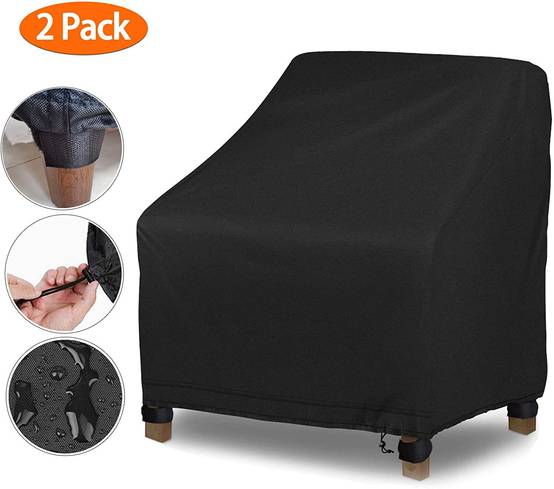 IntiMeg - Housse de Protection pour Chaise de Jardin, Housse Imperméable pour Fauteuil Extérieur, 420D Tissu Oxford, 97*79*74cm-2 pièces IntiMeg - Image 1