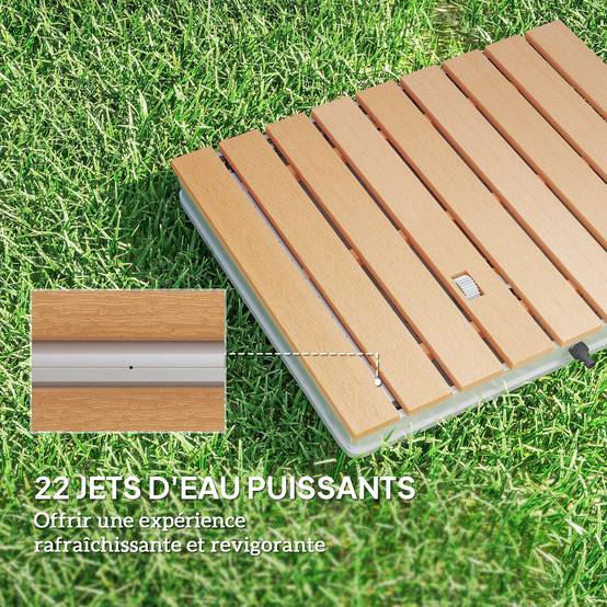 Douche de jardin aluminium gris 70 x 55 x 7.5 cm - PANGIVO - Image 6