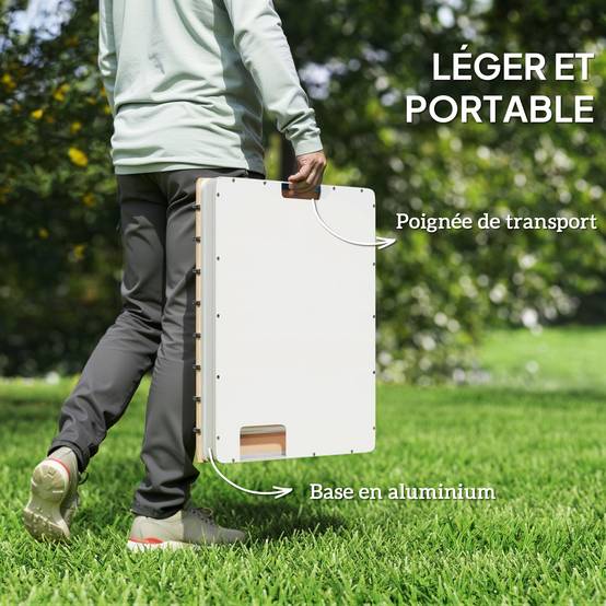 Douche de jardin aluminium gris 70 x 55 x 7.5 cm - PANGIVO - Image 10