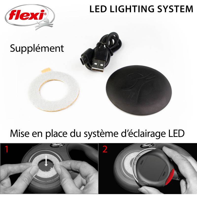 Flexi - Accessoires pour Laisse LED Lighting System USB black  CFNZLS-551-S Flexi - Image 4