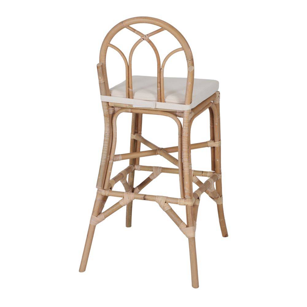 Tabouret haut en rotin avec un style méditerranéen - modèle 078 - naturel - Image 4