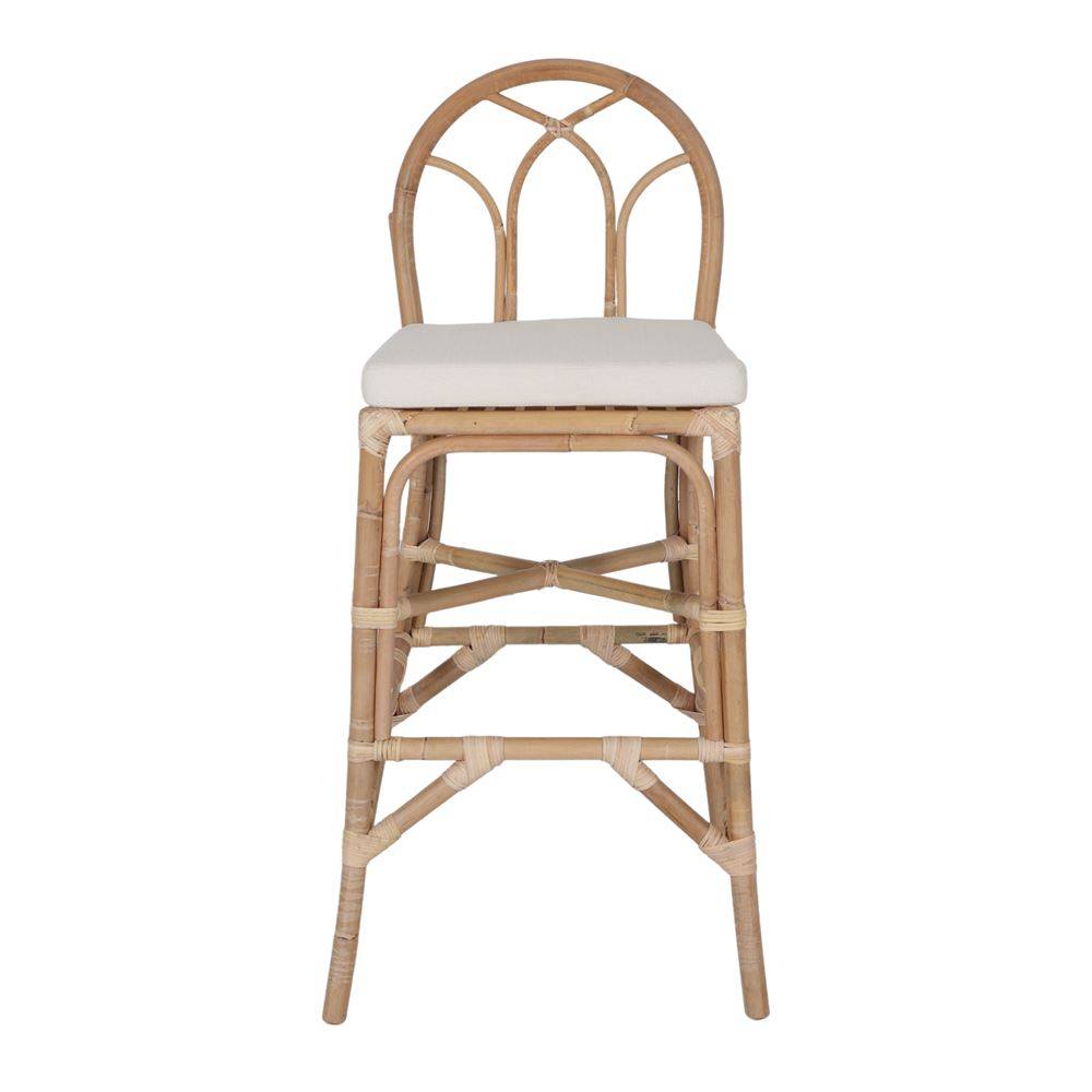 Tabouret haut en rotin avec un style méditerranéen - modèle 078 - naturel - Image 2