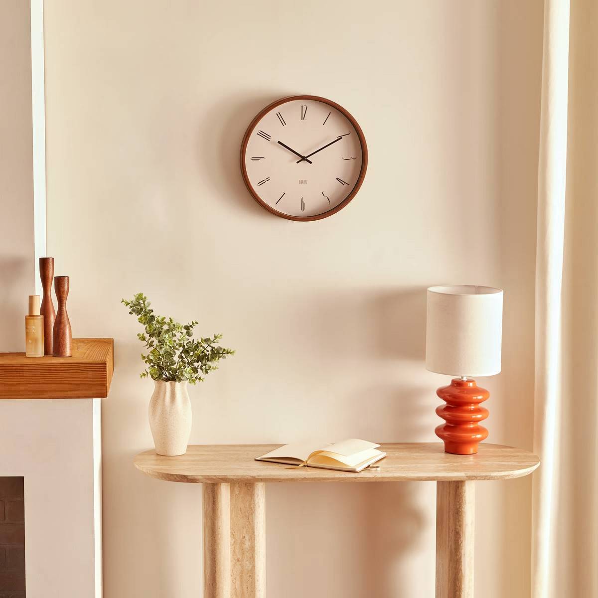 Horloge Murale Effet Bois "Bratislav" 35cm Blanc - Image 4
