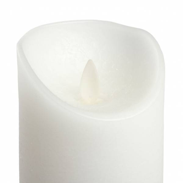 Lotti - Bougie LED en cire naturelle Blanche à piles Flamme vacillante H12cm Timer Blanc chaud Lotti - Imagen 6