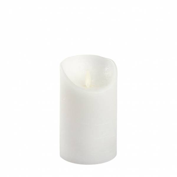 Lotti - Bougie LED en cire naturelle Blanche à piles Flamme vacillante H12cm Timer Blanc chaud Lotti - Imagen 1