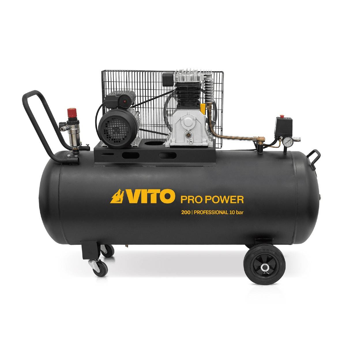 Compresseur d'air à Courroie 200 Litres 4CV 3KW Pression 10 Bar 230V VITO - Imagen 7