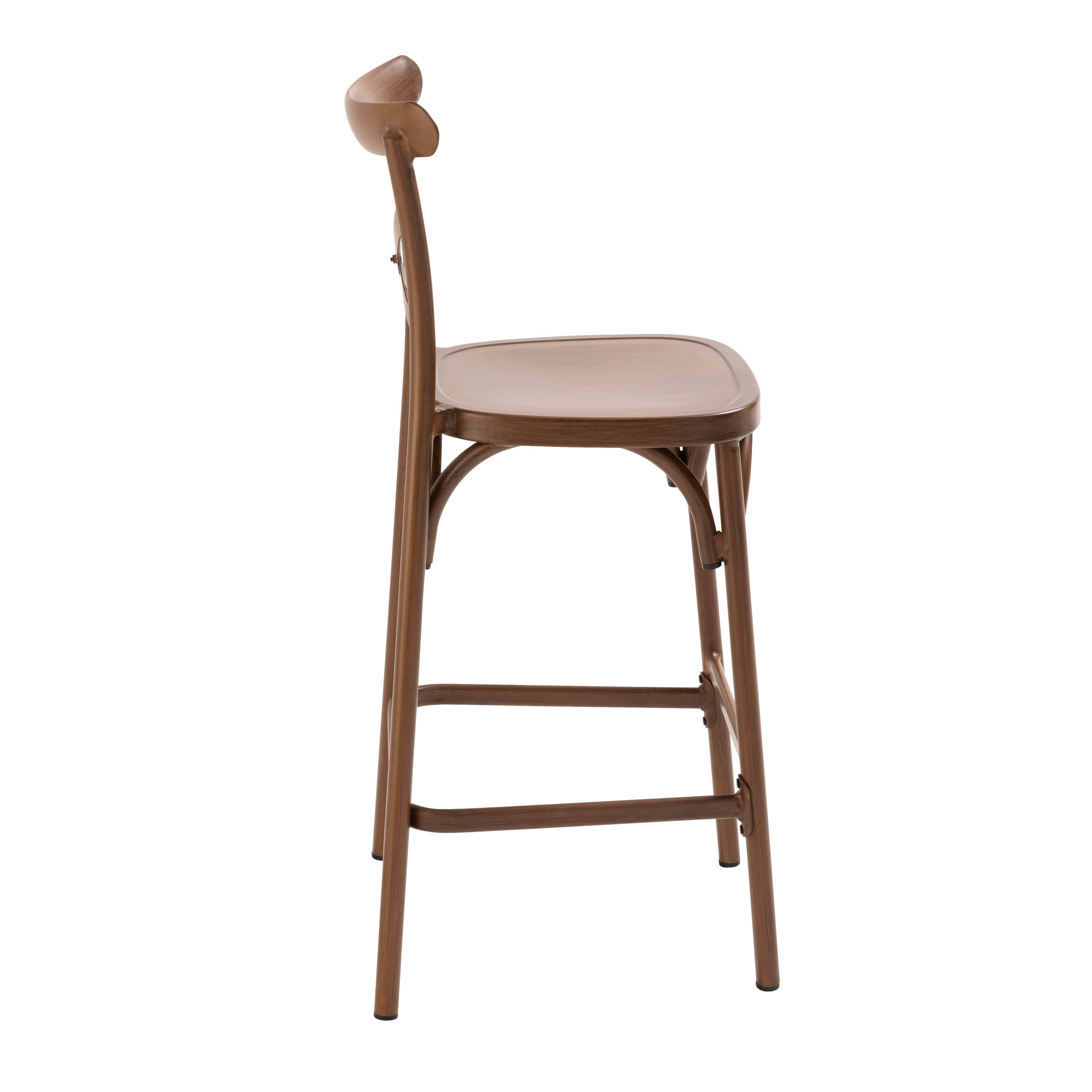 Oviala - Chaise haute de terrasse bois en aluminium Sintra - Oviala - Imagen 6