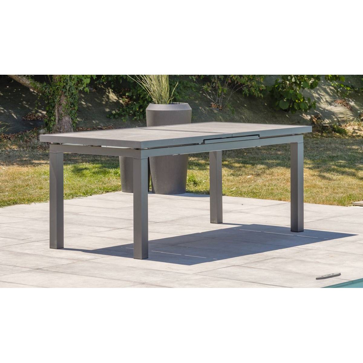 Dcb Garden - Table de Jardin Extensible en Céramique "Venise" 190-250cm Gris Anthracite - Image 2