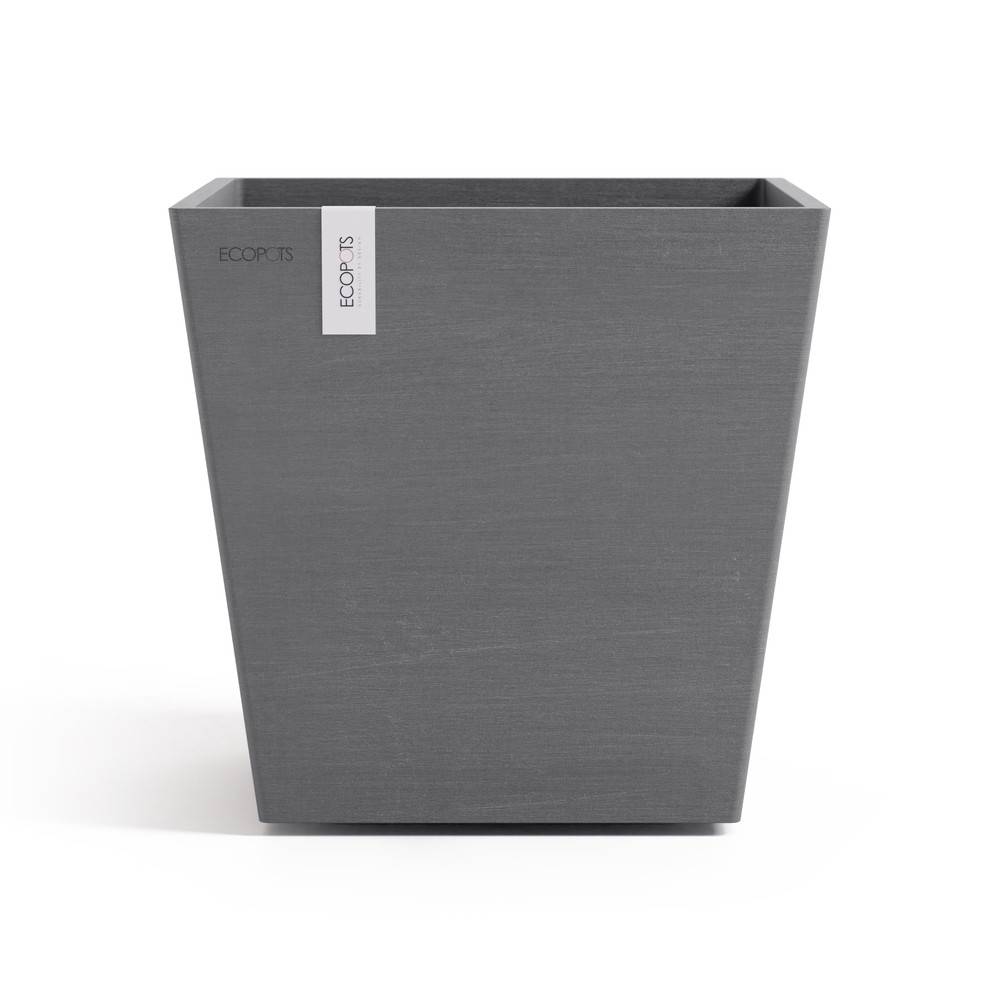 Ecopots - Pot Carré Rotterdam 25 Gris + réservoir d'eau - 25,2 x 25,2 x H. 24,5 cm - 10,7 L ECOPOTS - Imagen 2