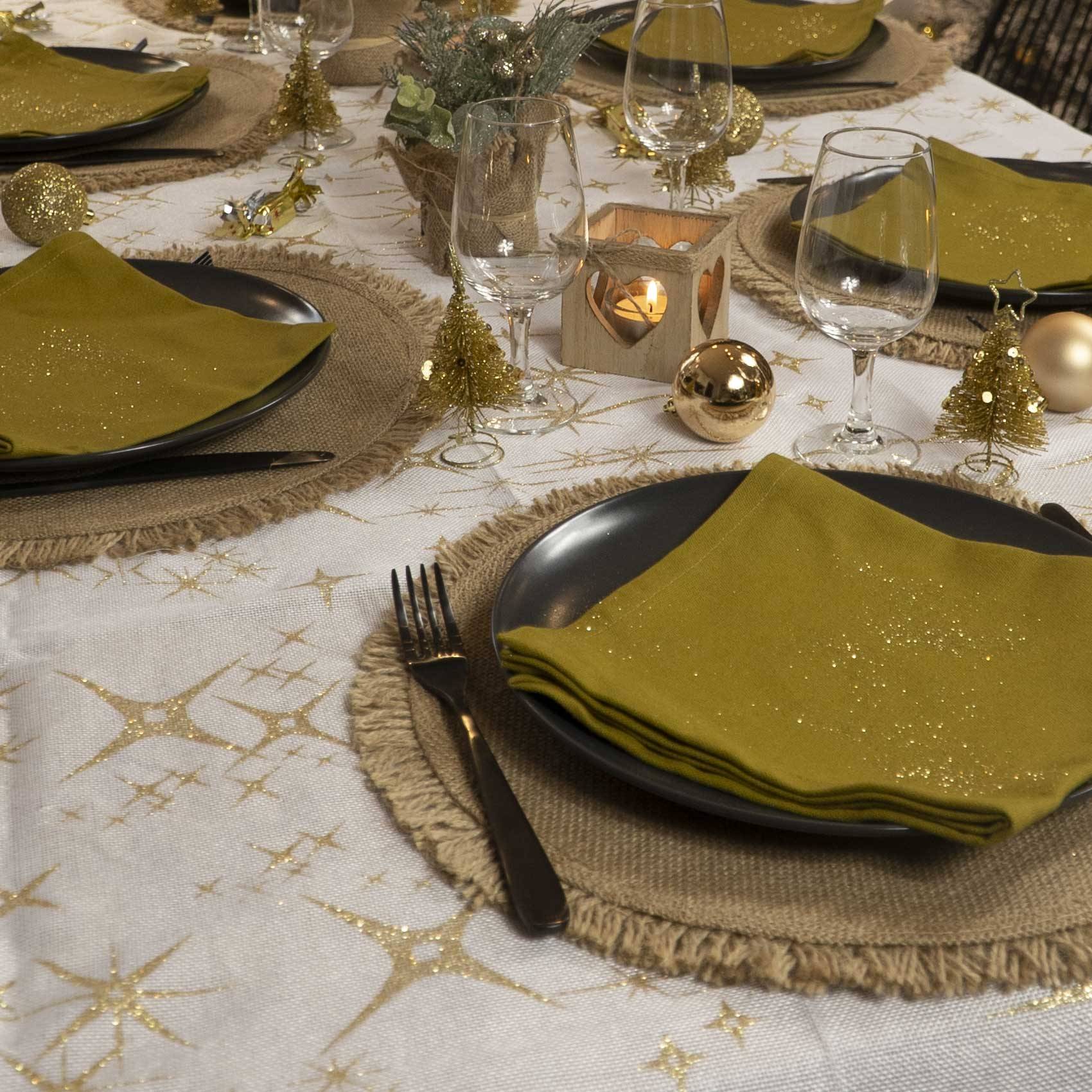 Fééric Lights & Christmas - Nappe de Noël "Colorama de Noël" motif étoiles 140x240cm - Atmosphera Créateur d'intérieur - Imagen 5