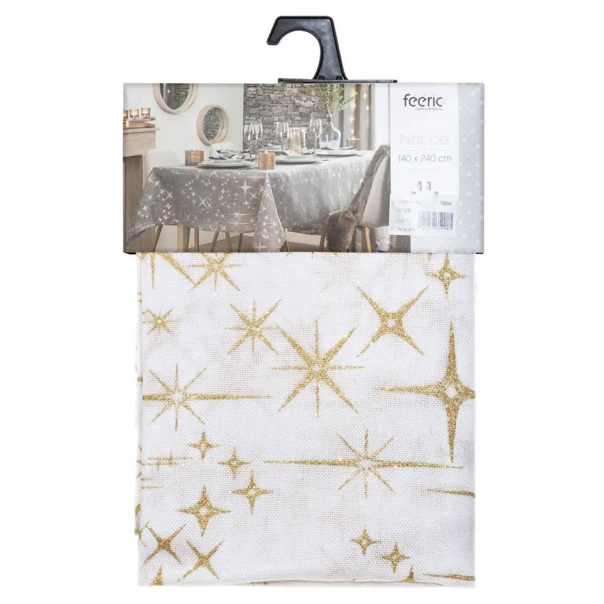 Fééric Lights & Christmas - Nappe de Noël "Colorama de Noël" motif étoiles 140x240cm - Atmosphera Créateur d'intérieur - Imagen 4