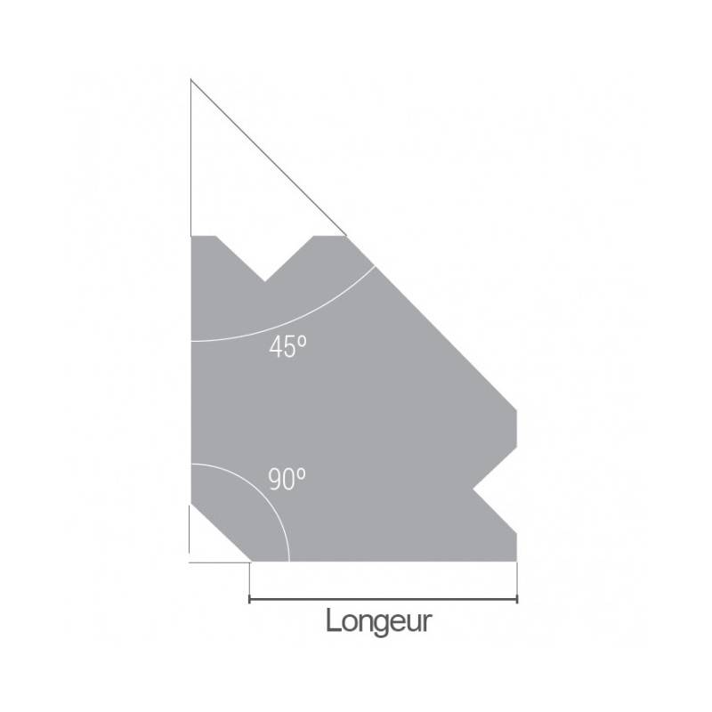 Equerre magnétique PIHER de 45° et 90° - 11 cm x 11 cm - 29004 - Imagen 3