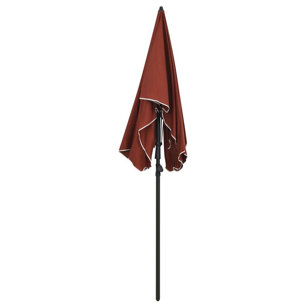 Helloshop26 - Parasol de jardin avec mât 200 x 130 cm terre cuite - Imagen 3