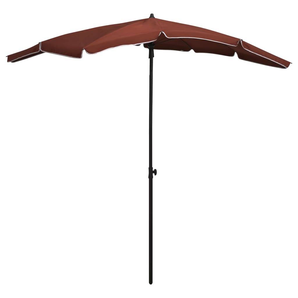 Helloshop26 - Parasol de jardin avec mât 200 x 130 cm terre cuite - Imagen 1