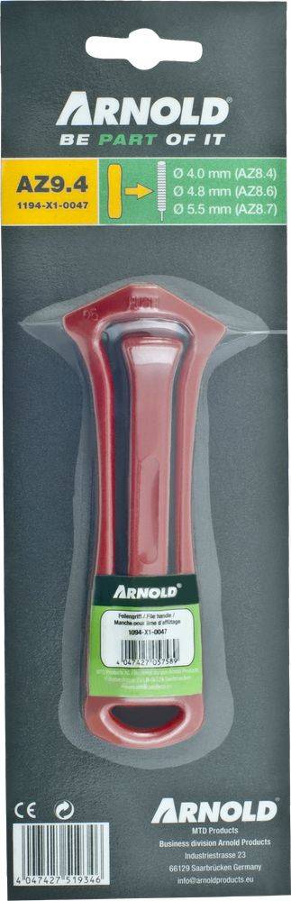 Arnold - Manche de lime d'affûtage rouge pour lames de tronçonneuse Arnold - Imagen 4