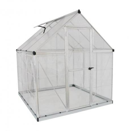 Canopia - Serre de jardin en polycarbonate Hybrid  3,44 m², Couleur Argent, Ancrage au sol Oui - Image 5