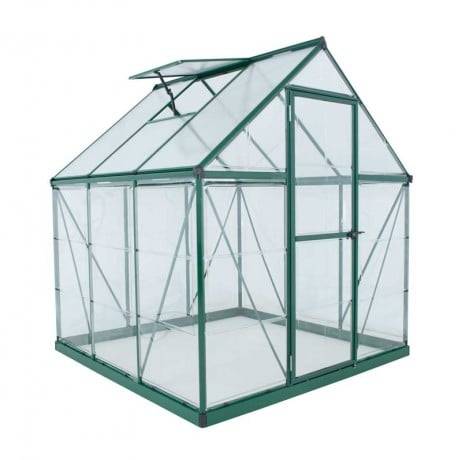 Canopia - Serre de jardin en polycarbonate Hybrid  3,44 m², Couleur Argent, Ancrage au sol Oui - Image 6