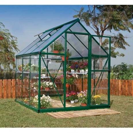 Canopia - Serre de jardin en polycarbonate Hybrid 3,44 m², Couleur Argent, Ancrage au sol Oui - Image 1