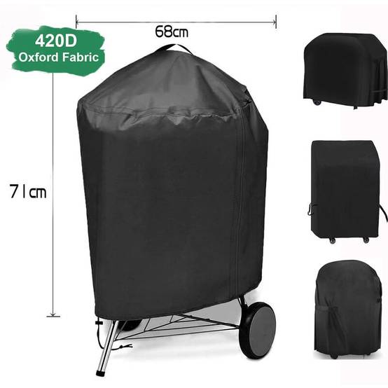 IntiMeg - Housse Barbecue,Housse Barbecue Gaz Bache Barbecue de Protection BBQ Couverture Anti-UV Imperméable pour Weber,Holland, etc (71*68cm),190g IntiMeg - Image 3