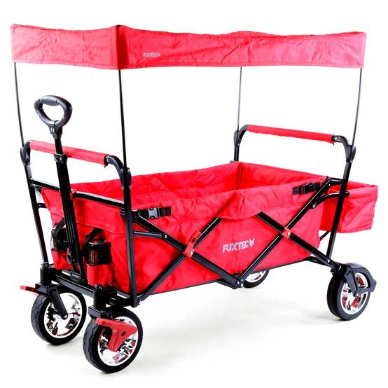 FUXTEC - Chariot de transport enfant - Rouge - FUXTEC City Cruiser - pliable charge 75 kg - Image 3
