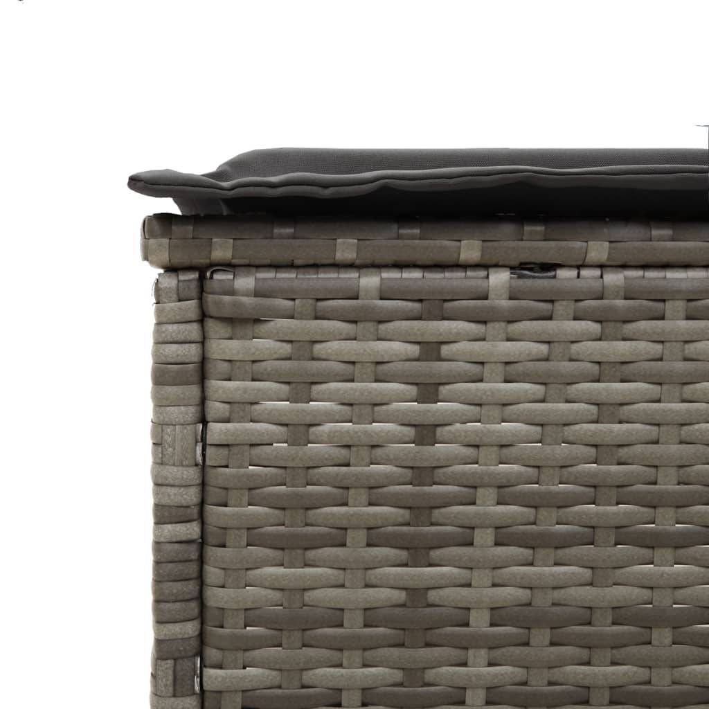 Vidaxl - Ensemble de chaises longues avec coussins 3 pcs gris poly rotin vidaXL 3284265 - Image 5
