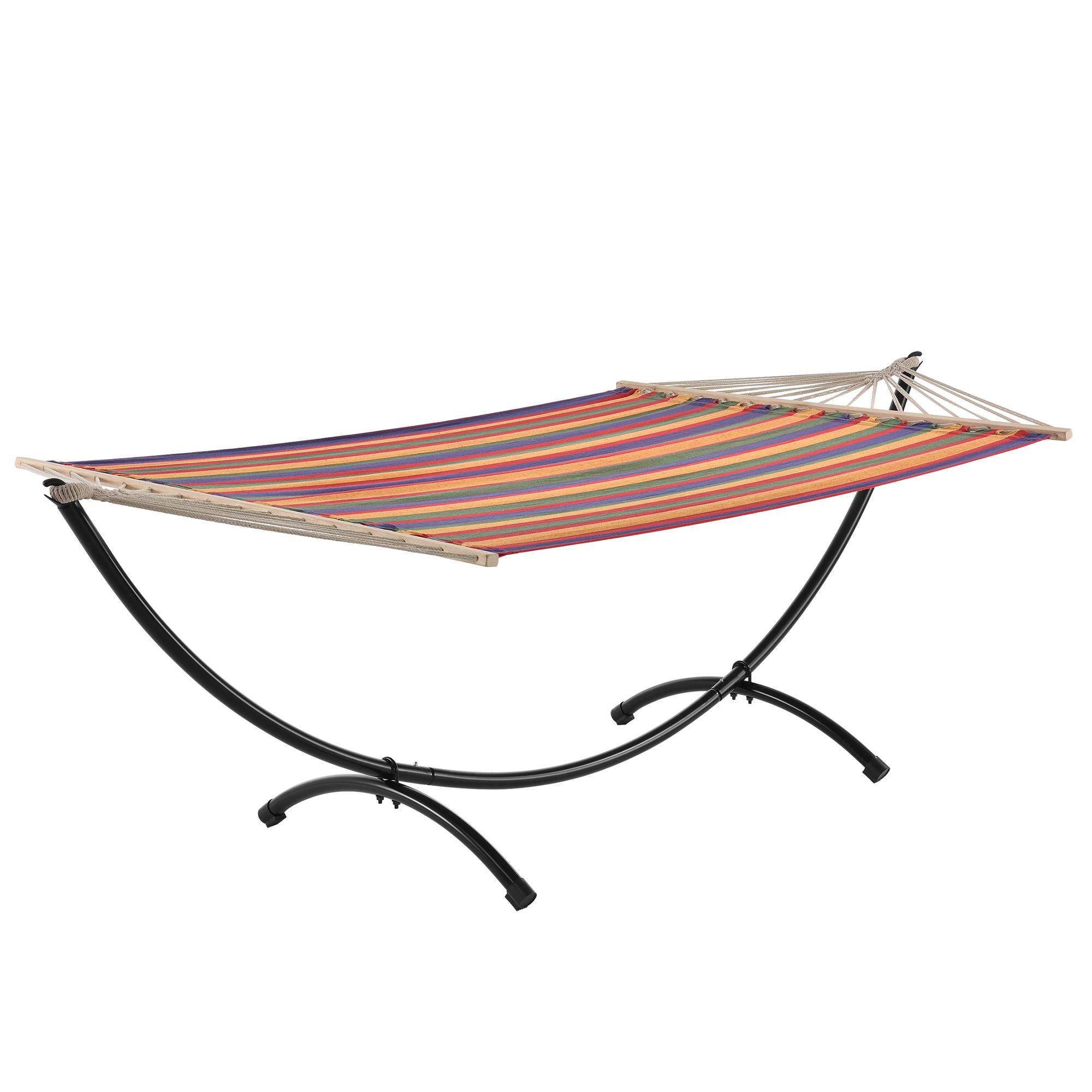 Casa.Pro - Hamac avec Structure Kungälv Capacité Jusqu'à 200 kg 200/220 x 150 cm Multicolore [casa.pro] - Imagen 1