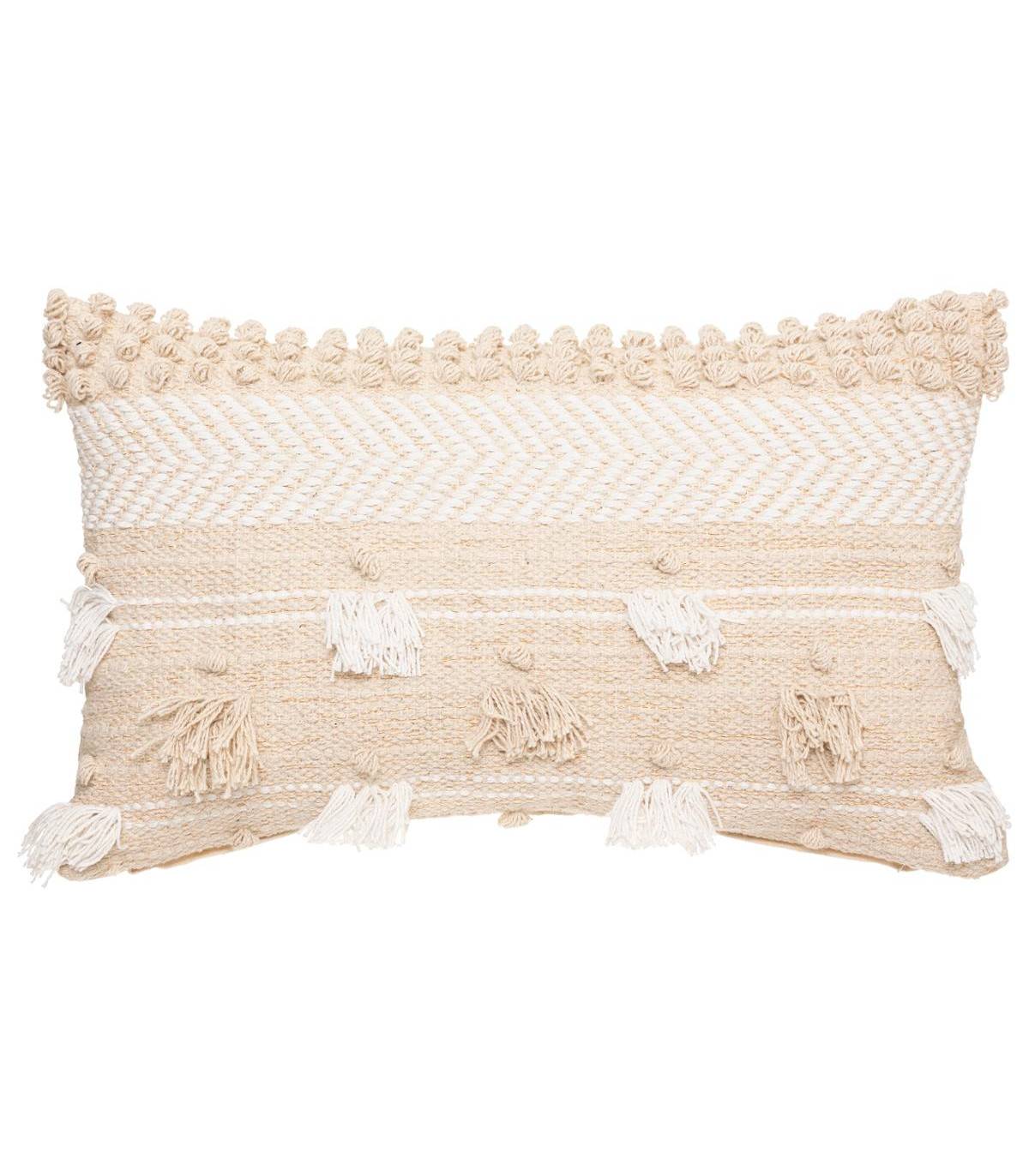 Coussin déhoussable Jacquard sable 30 x 50 cm - Imagen 1