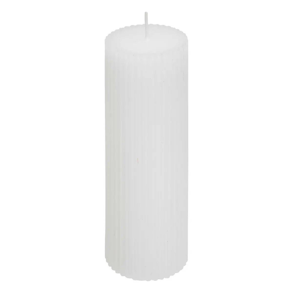 Bougie Déco "Demi" 14cm Blanc