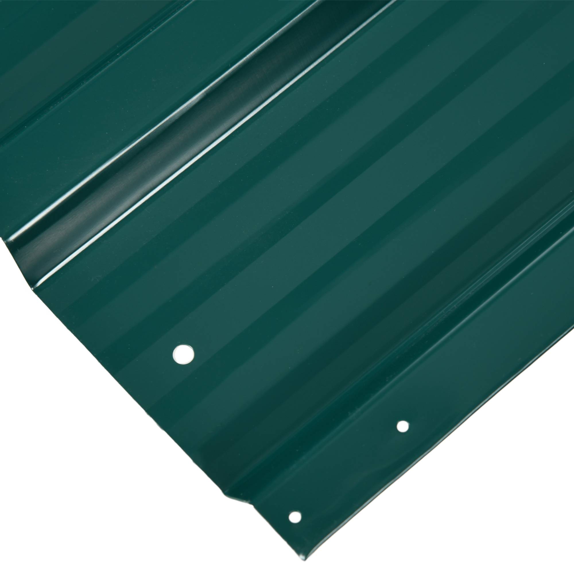 ComfortXL - Lot 12 panneaux toiture acier galvanisé pour abris bardage imperméable 129x45cm vert - ComfortXL Outdoor Living - Image 10