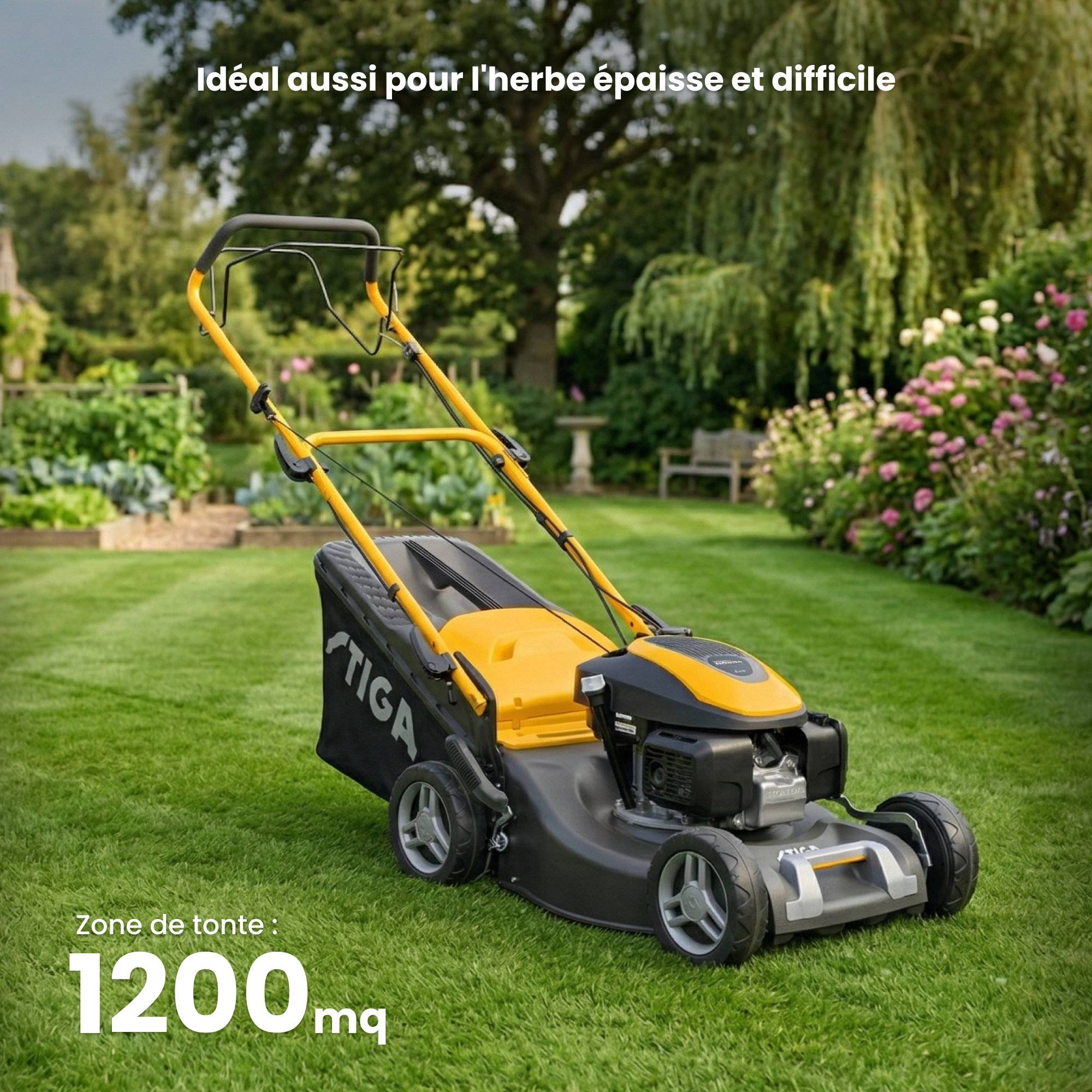 Stiga - Tondeuse Combi 48 S H, moteur Honda 145cc, largeur 46cm, bac 60L - STIGA - Imagen 3