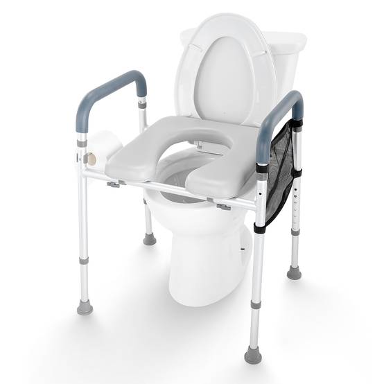 SucceBuy Rehausseurs de Toilettes 49-64 cm Charge 158,7 kg pour Personnes Âgées - Image 1