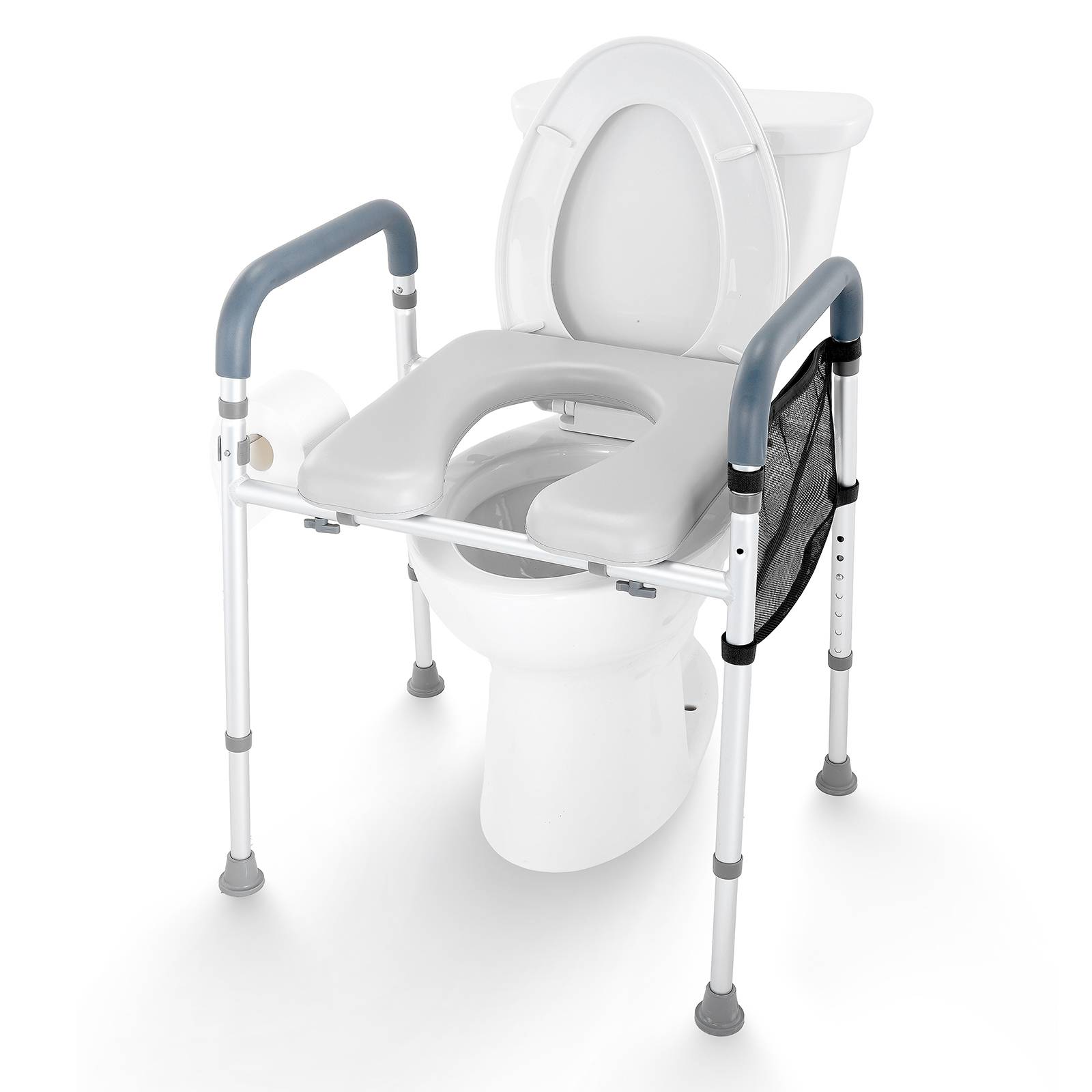SucceBuy Rehausseurs de Toilettes 49-64 cm Charge 158,7 kg pour Personnes Âgées - Image 1