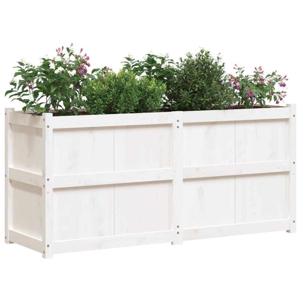 ComfortXL - Jardinière haute blanche en bois de pin pour potager surélevé 150x50x70 cm – ComfortXL Outdoor Living - Image 4