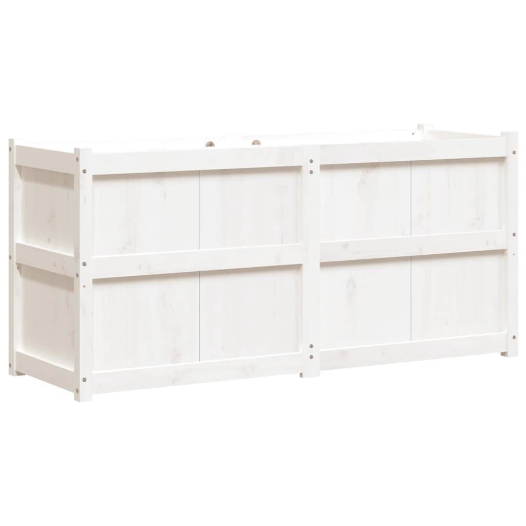 ComfortXL - Jardinière haute blanche en bois de pin pour potager surélevé 150x50x70 cm – ComfortXL Outdoor Living - Image 2